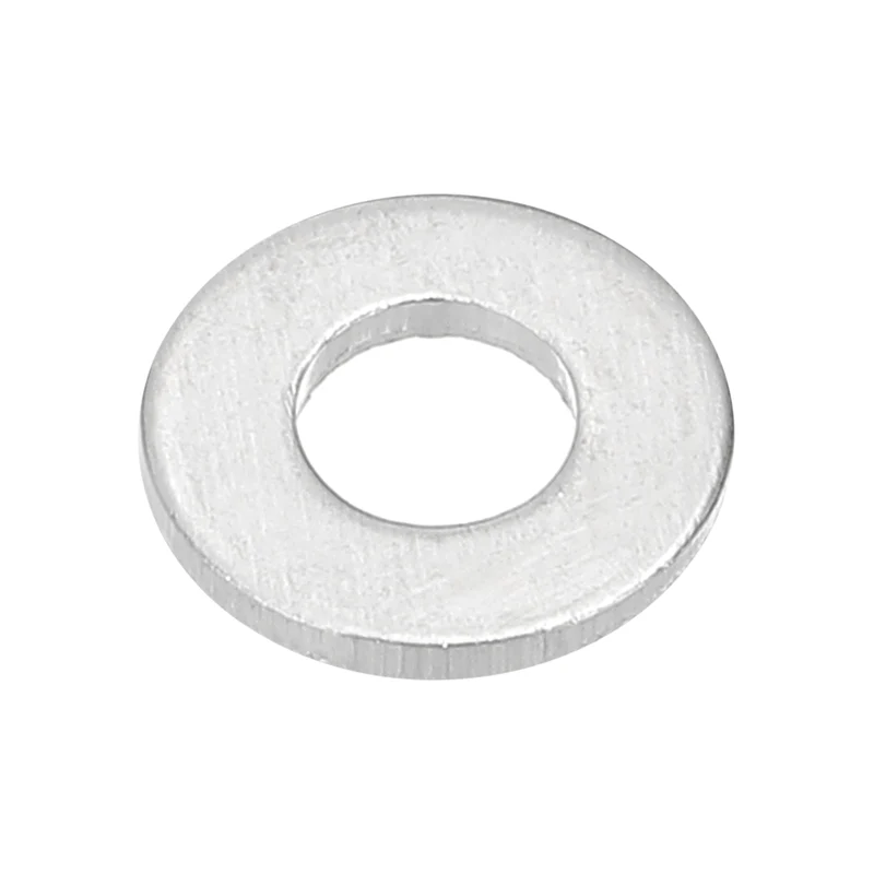 M4x9x1mm Flat Washers, 100PCS Aluminum Automotive Drain Plug Gaskets, Silver