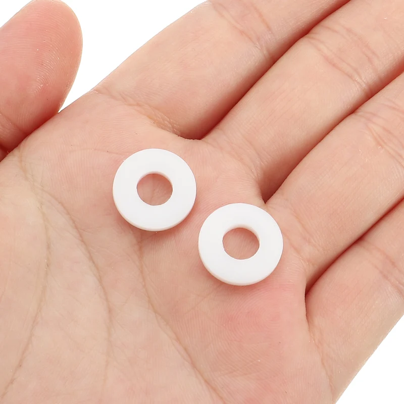 50Pcs PTFE Flat Washers 6x14x2mm Sealing Spacer Flange Gasket White