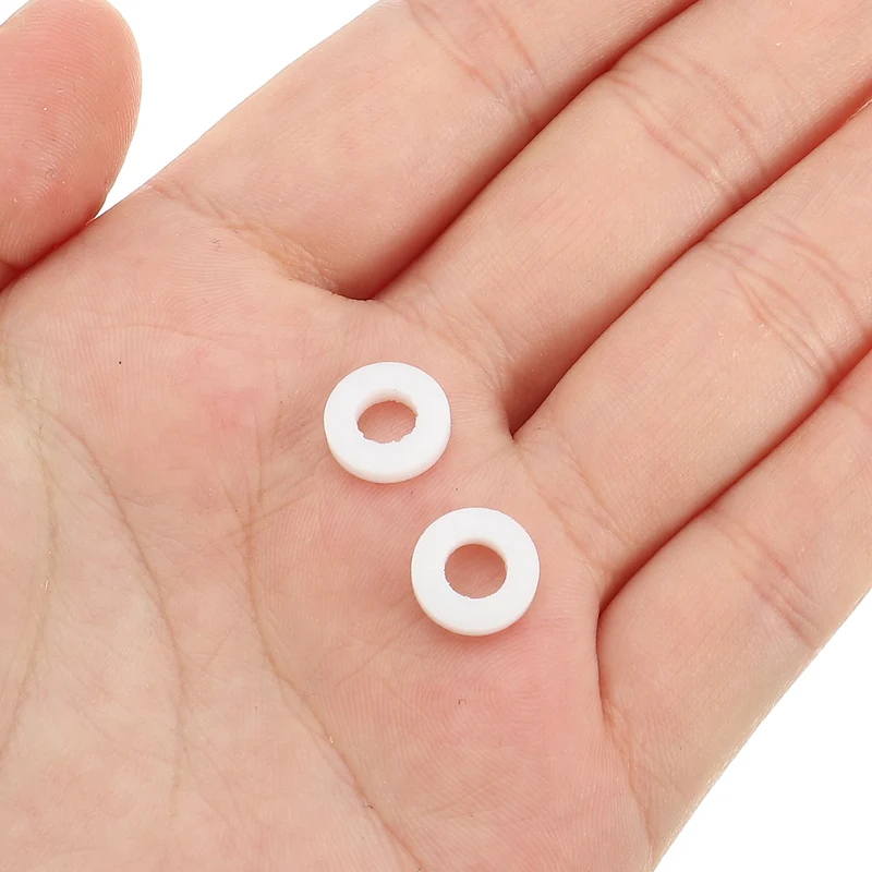 10Pcs PTFE Flat Washers 5x10x2mm Sealing Spacer Flange Gasket White