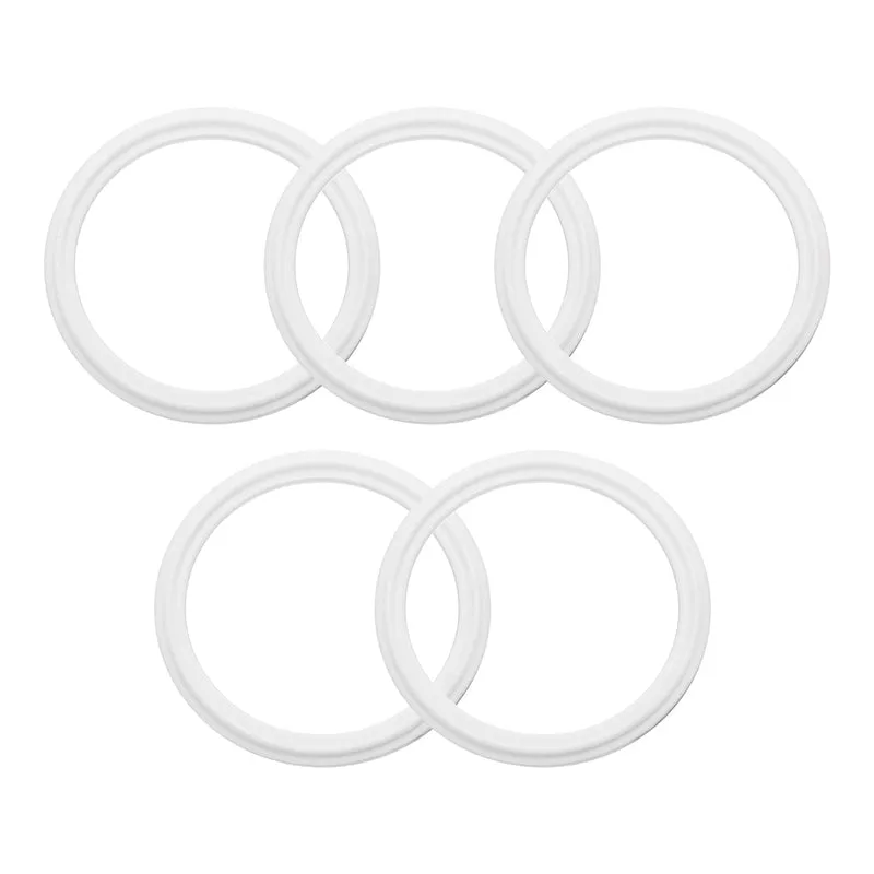 5Pcs PTFE Sanitary Gasket 2.5" Fits OD 77.5mm Sanitary Pipe Weld Ferrule