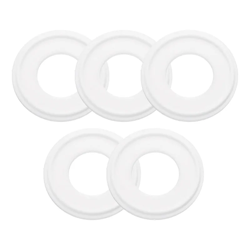 5Pcs PTFE Sanitary Gasket 1.25" Fits OD 50mm Sanitary Pipe Weld Ferrule