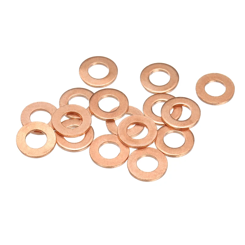 50 Pcs Flat Washers, M5x10x1mm Copper Sealing Washer, Sealing Ring Gasket