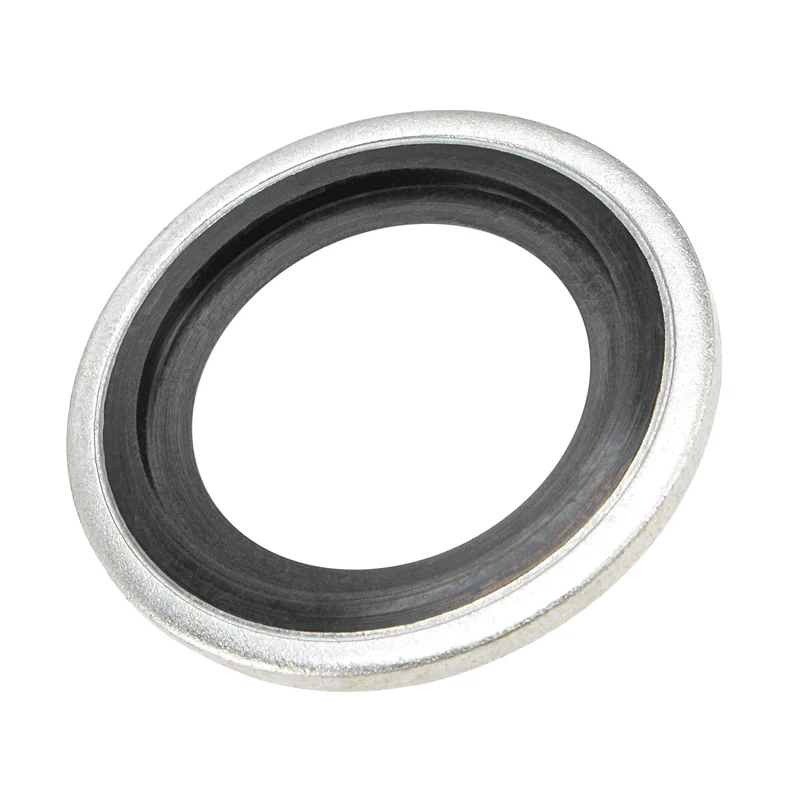 10pcs Bonded Sealing Washers M20 27.6x17x3mm Carbon Steel Nitrile Rubber Gasket