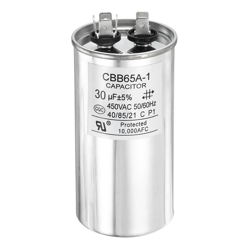 1 Pcs CBB65 Run Capacitor, Aluminum Case, 450V 30 F 5%