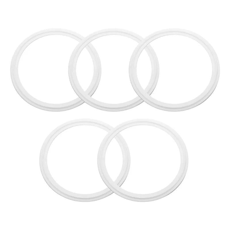 5Pcs PTFE Sanitary Gasket 4" Fits OD 120mm Sanitary Pipe Weld Ferrule