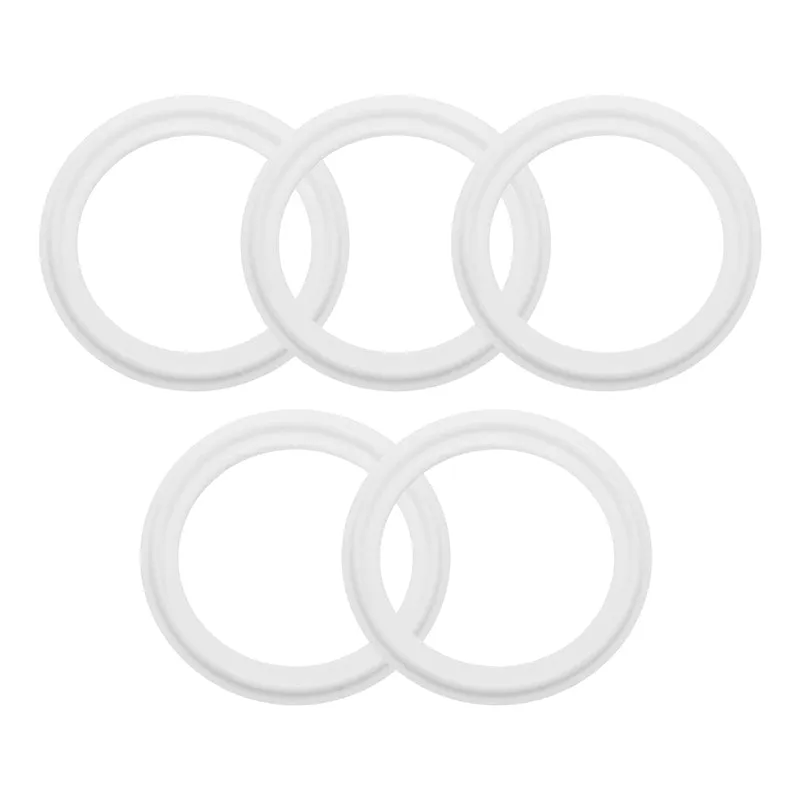 5Pcs PTFE Sanitary Gasket 2" Fits OD 63mm Sanitary Pipe Weld Ferrule