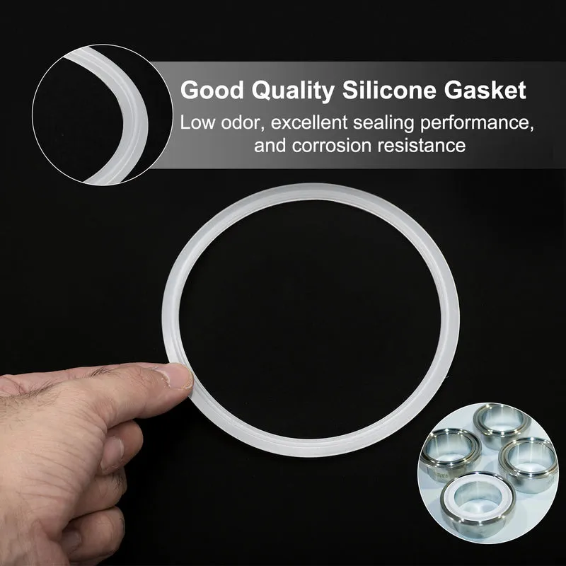10Pcs Silicone Sanitary Gasket 2.25" Fits OD 115mm Sanitary Pipe Weld Ferrule