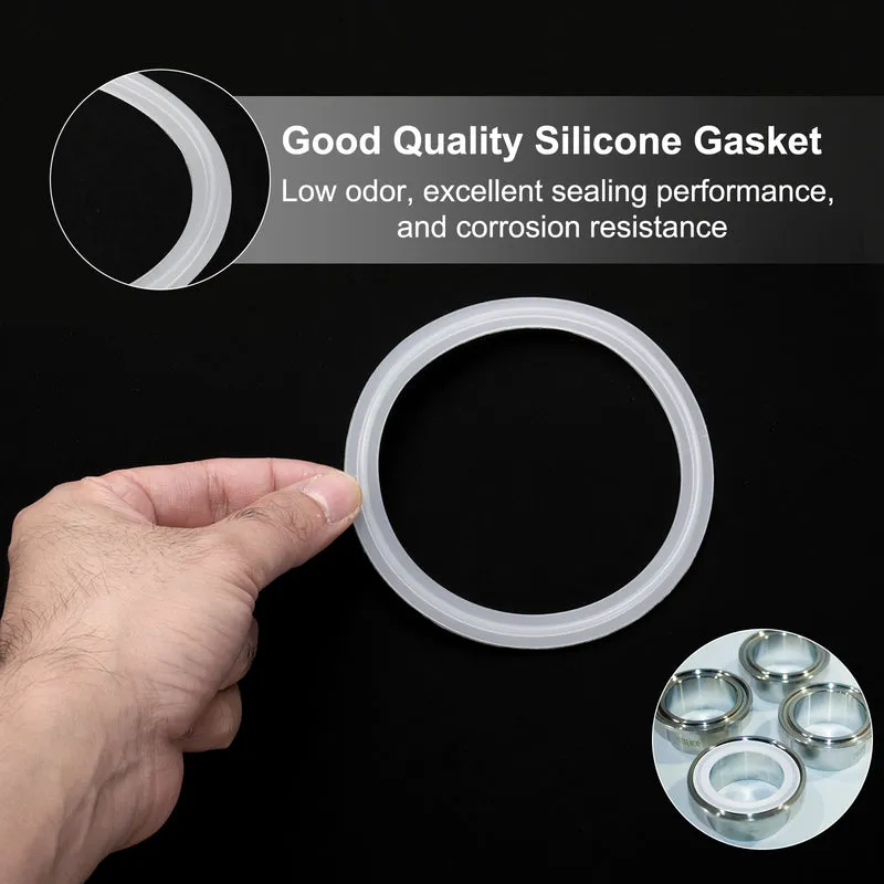10Pcs Silicone Sanitary Gasket 3.5" Fits OD 110mm Sanitary Pipe Weld Ferrule