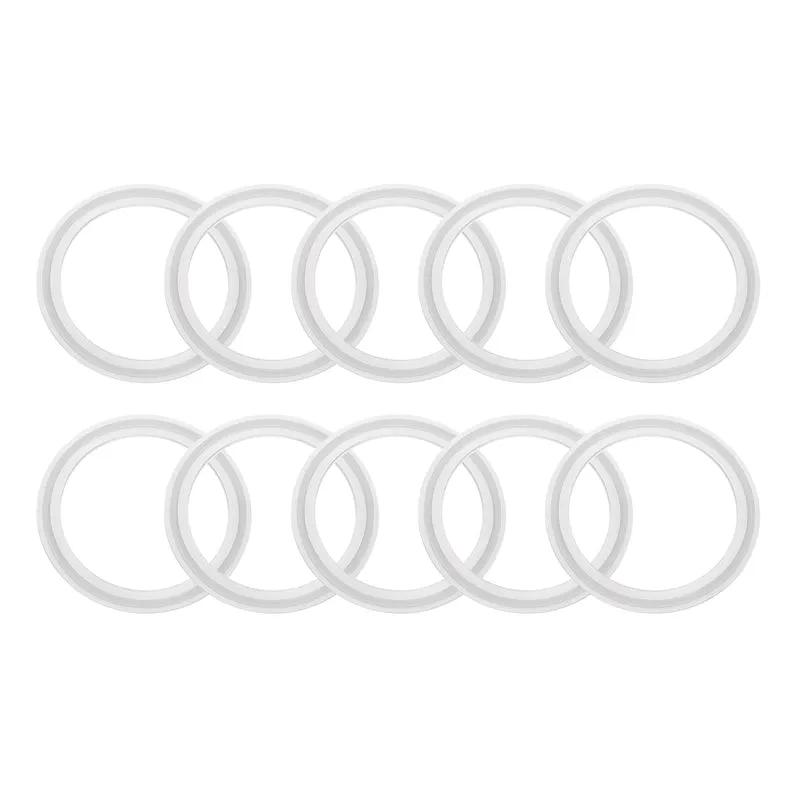 10Pcs Silicone Sanitary Gasket 2.5" Fits OD 77mm Sanitary Pipe Weld Ferrule