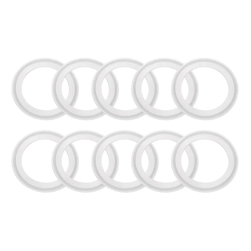 10Pcs Silicone Sanitary Gasket 2.25" Fits OD 77mm Sanitary Pipe Weld Ferrule