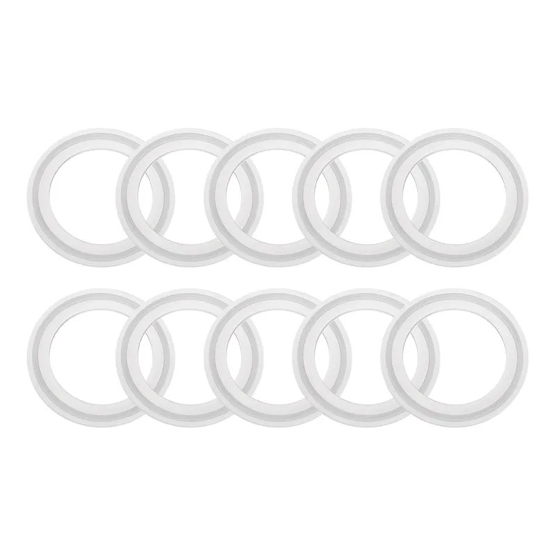 10Pcs Silicone Sanitary Gasket 1.75" Fits OD 64mm Sanitary Pipe Weld Ferrule
