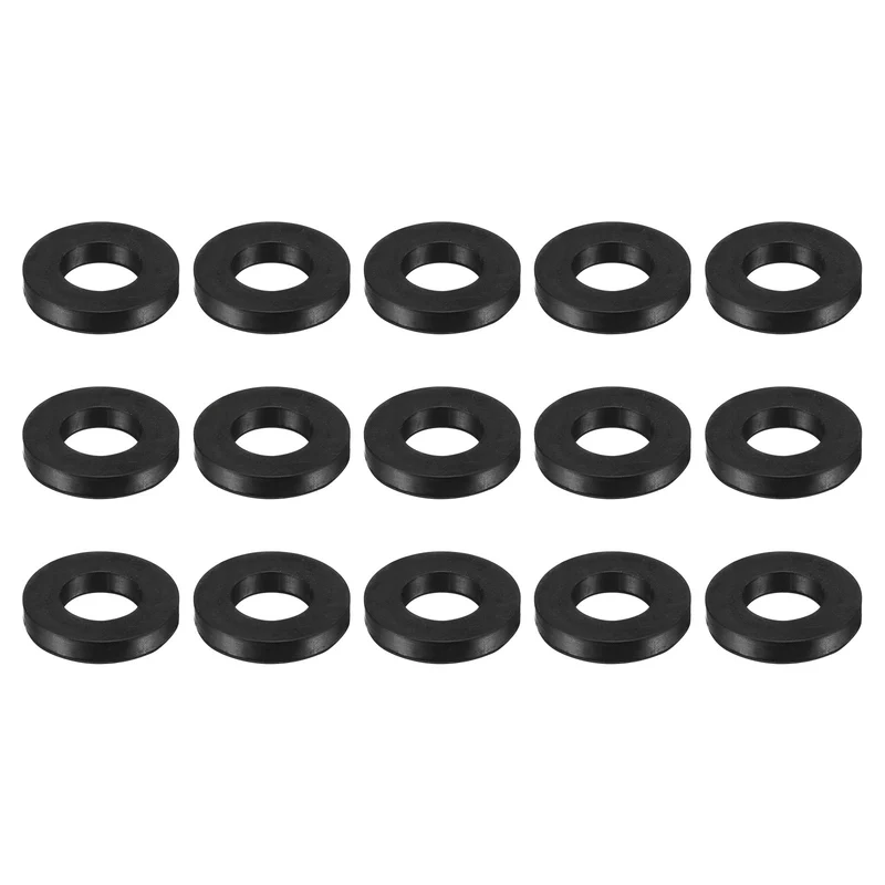 15Pcs Nitrile Rubber Flat Washer DN65 1-5/16" OD x 7/8" ID x 7/32" Thick Black