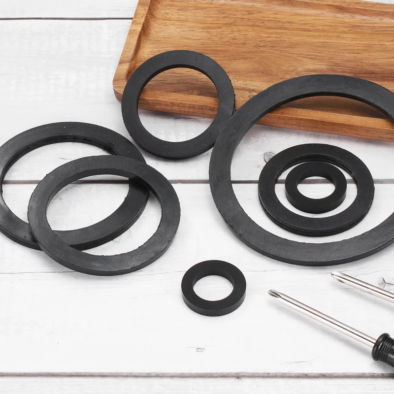 15Pcs Nitrile Rubber Flat Washer DN65 1-5/16" OD x 7/8" ID x 7/32" Thick Black