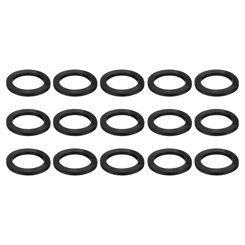 15 Pcs Nitrile Rubber Flat Washer DN65 3-1/8" OD x 2-1/2" ID x 1/4"Thick, Black