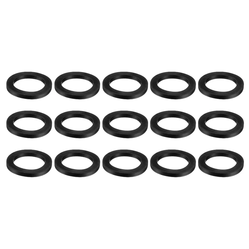15 Pcs Nitrile Rubber Flat Washer DN65 2-9/16" OD x 2" ID x 1/4"Thick, Black