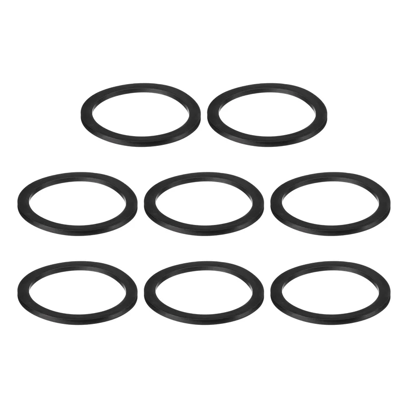 8 Pcs Nitrile Rubber Flat Washer DN65 4-13/16" OD x 4" ID x 1/4"Thick, Black