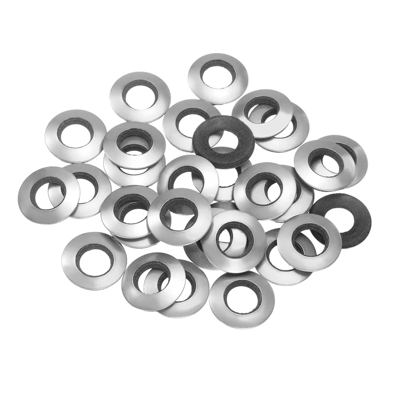 45Pcs 10x19mm 304 Stainless Steel EPDM Bonded Sealing Washers Gaskets
