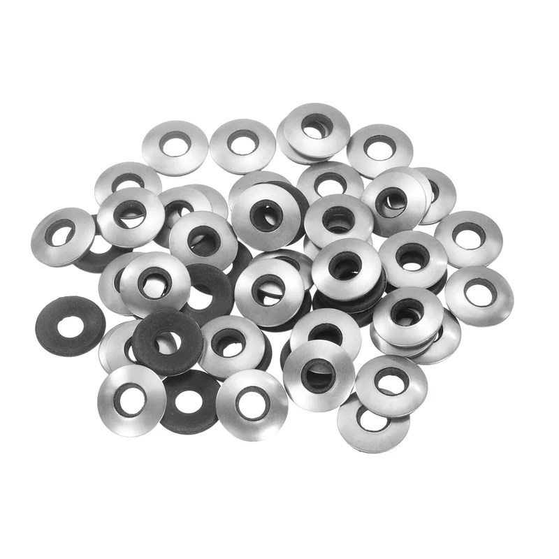 75Pcs 8x19mm 304 Stainless Steel EPDM Bonded Sealing Washers Gaskets