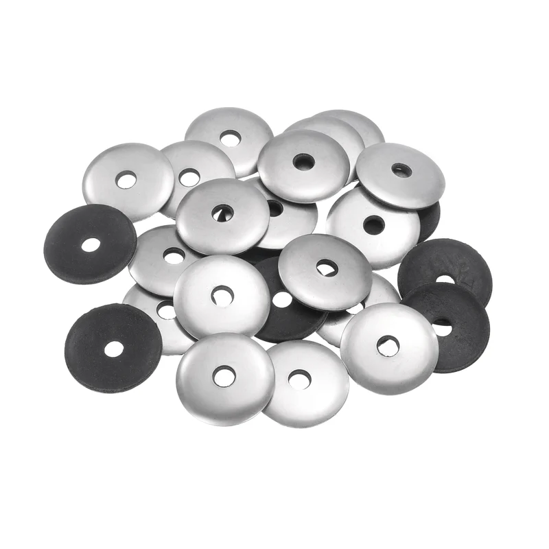 25Pcs 6.3x30mm 304 Stainless Steel EPDM Bonded Sealing Washers Gaskets