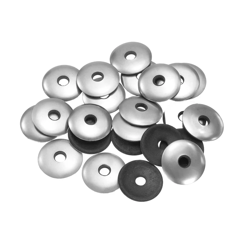 25Pcs 6.3x25mm 304 Stainless Steel EPDM Bonded Sealing Washers Gaskets