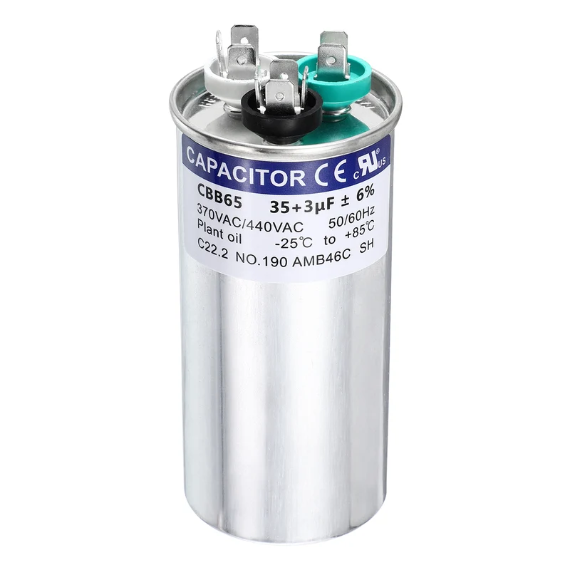 35+3MFD CBB65 Run Start Capacitor 35+3uF, 370/440V Round AC Capacitor