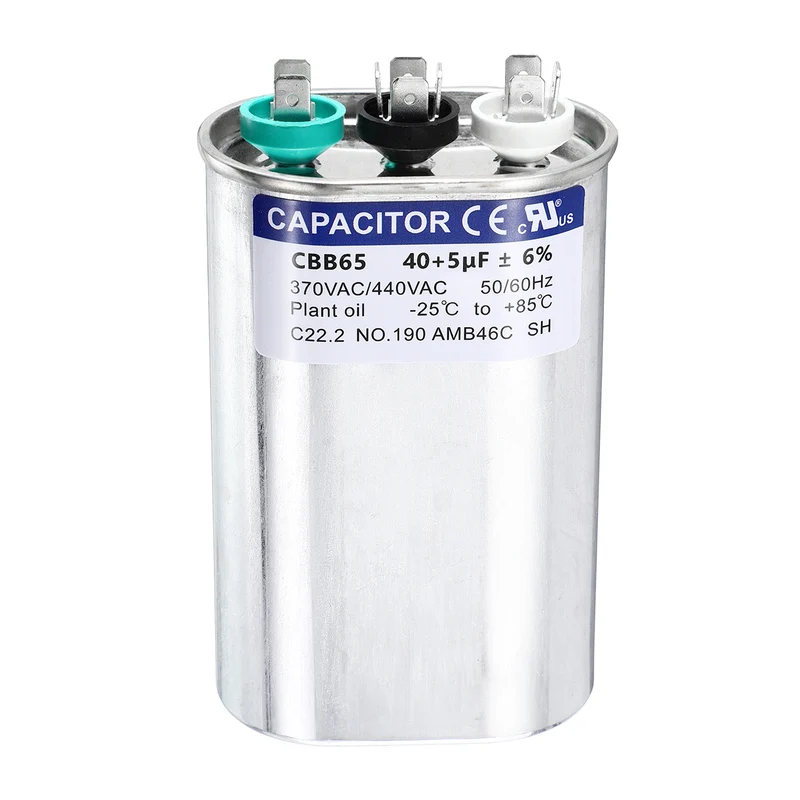 40+5MFD CBB65 Run Start Capacitor 40+5uF, 370/440V Oval AC Capacitor