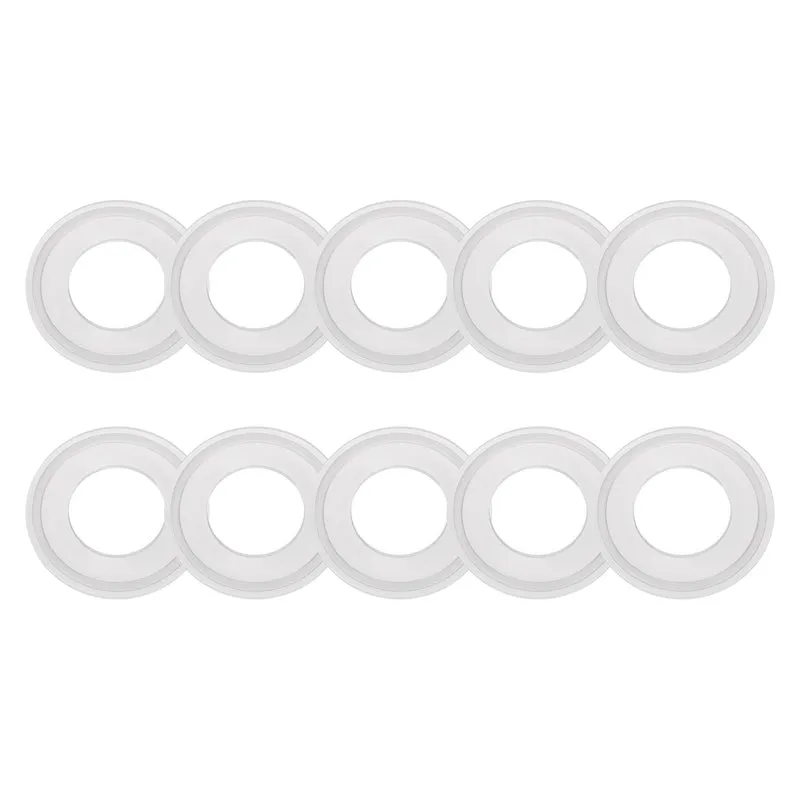 10Pcs Silicone Sanitary Gasket 1.25" Fits OD 50mm Sanitary Pipe Weld Ferrule
