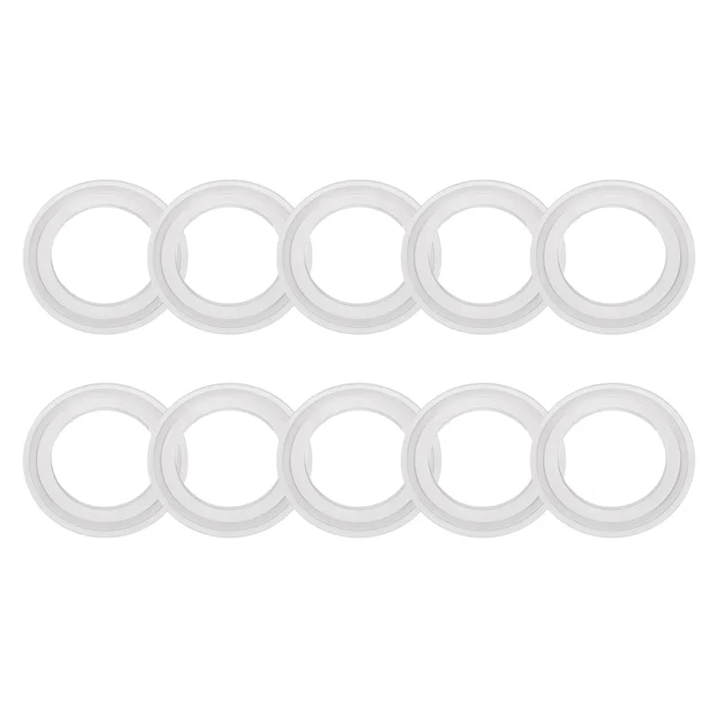 10Pcs Silicone Sanitary Gasket 1.5" Fits OD 49.5mm Sanitary Pipe Weld Ferrule