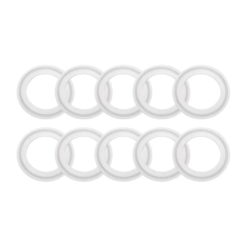 10Pcs Silicone Sanitary Gasket 2" Fit OD 64mm Sanitary Pipe Weld Ferrule