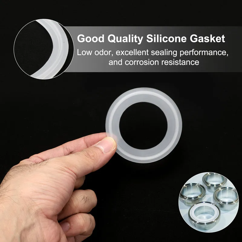10Pcs Silicone Sanitary Gasket 2" Fit OD 64mm Sanitary Pipe Weld Ferrule