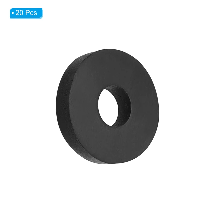 Flat Rubber Washers, 20Pcs 3/4" x 1/4" x 1/8" Rubber Bushing Spacers