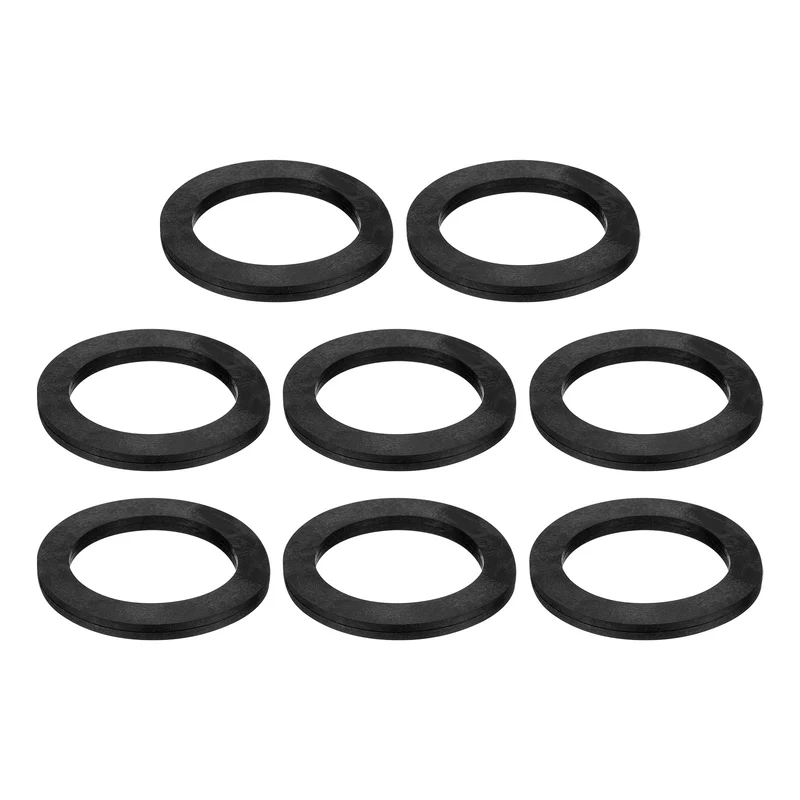 8Pcs Nitrile Rubber Flat Washer DN65 3-1/8" OD x 2-1/2" ID x 1/4" Thick Black