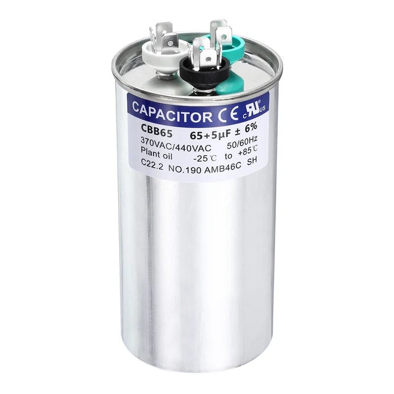 65+5MFD CBB65 Run Start Capacitor 65+5uF 370/440V Round AC Capacitor