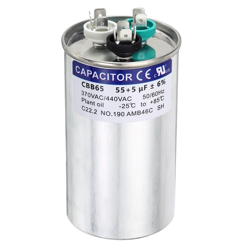 55+5MFD CBB65 Run Start Capacitor 55+5uF 370/440V Round AC Capacitor