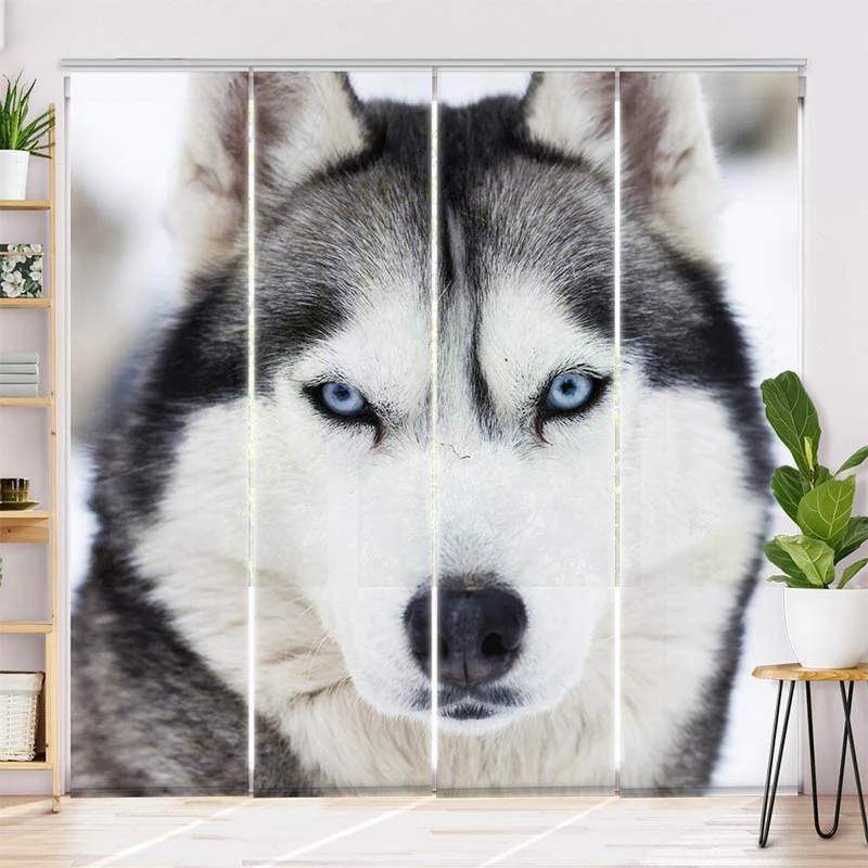 Schiebegardine Motiv "Husky"