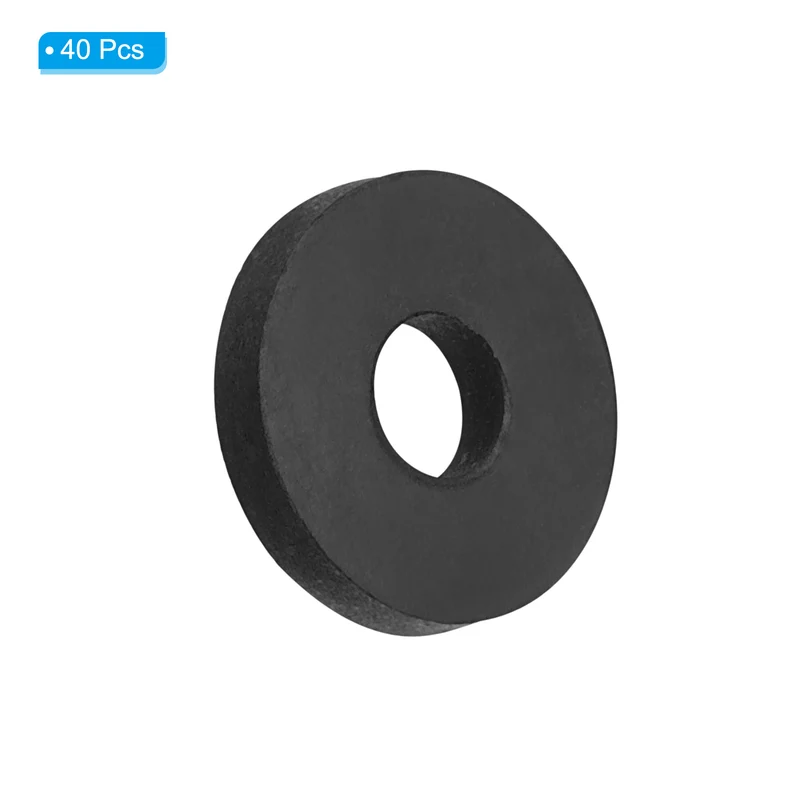 Flat Rubber Washers, 40Pcs 3/4" x 1/4" x 1/8" Rubber Bushings Spacers