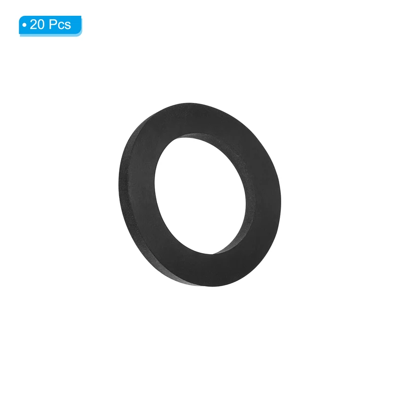 Flat Rubber Washer, 20Pcs 1-1/2" x 1" x 1/8" Rubber Bushings Spacers