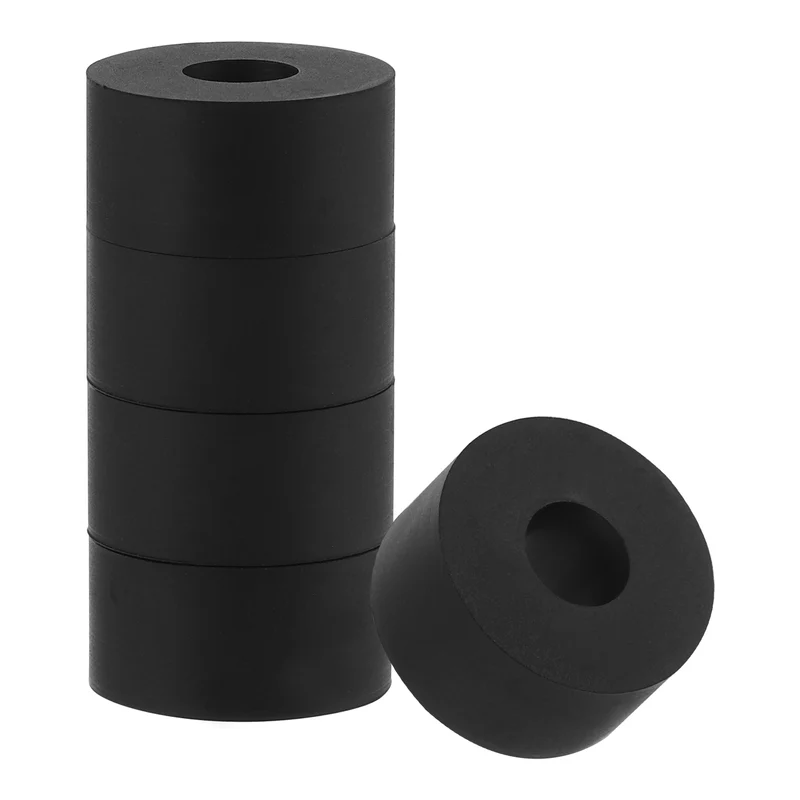 Flat Rubber Washers, 8Pcs 1" x 3/8" x 1/2" Rubber Bushings Spacers
