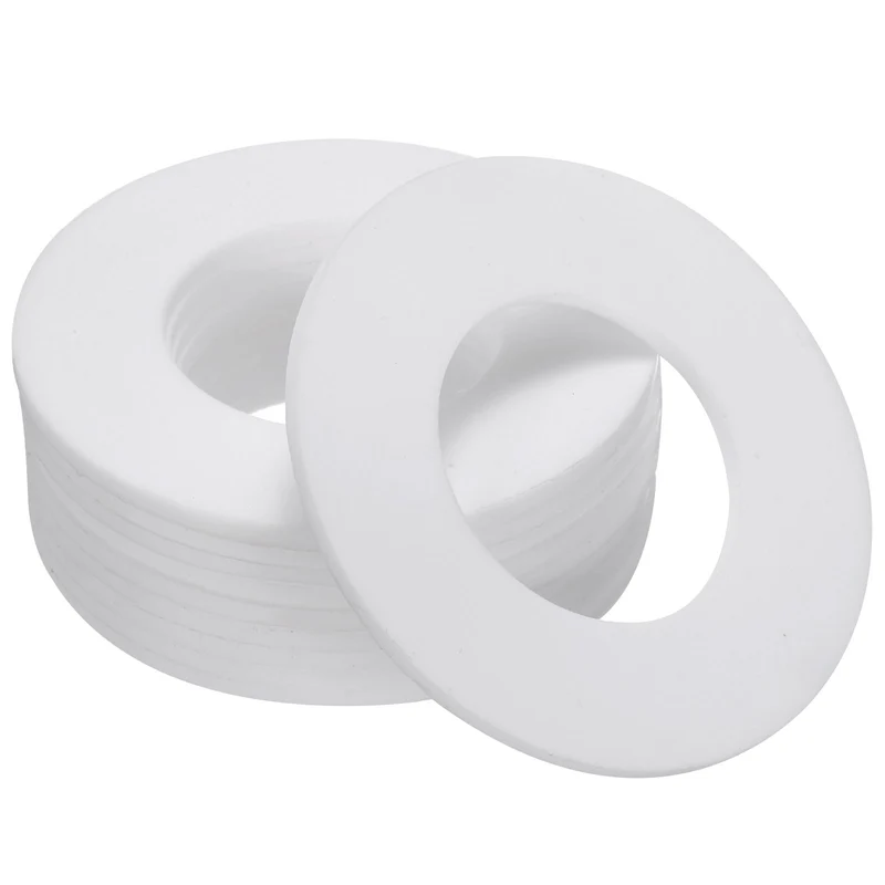 Flat Washers, 15 Pcs 78mm OD 38mm ID 3mm Thickness DN32 PTFE Seal Washers Flange Gasket Sealing Gasket for Faucet Pipe Water Hose