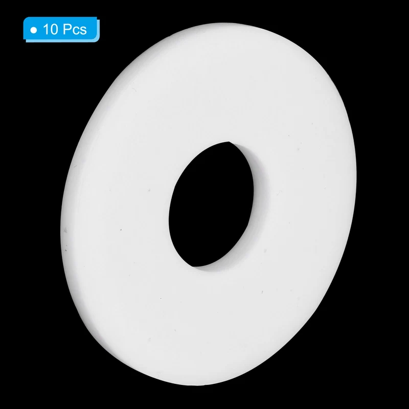 Flat Washers, 10 Pcs 40mm OD 14mm ID 3mm Thickness DN10 PTFE Seal Washers Flange Gasket Sealing Gasket for Faucet Pipe Water Hose