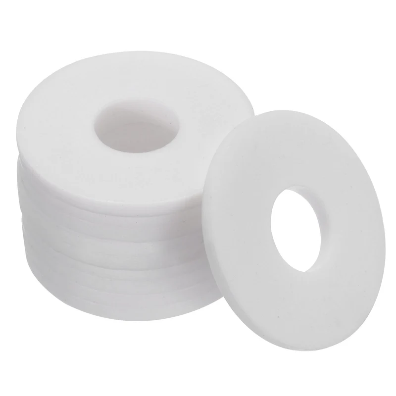 Flat Washers, 5 Pcs 40mm OD 14mm ID 3mm Thickness DN10 PTFE Seal Washers Flange Gasket Sealing Gasket for Faucet Pipe Water Hose