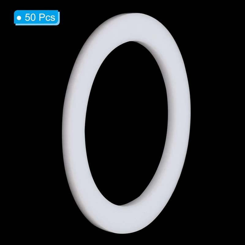 Flat Washers, 50 Pcs 39mm OD 30mm ID 2mm Thickness PTFE Seal Washers Flange Gasket Sealing Gasket for Faucet Pipe Water Hose