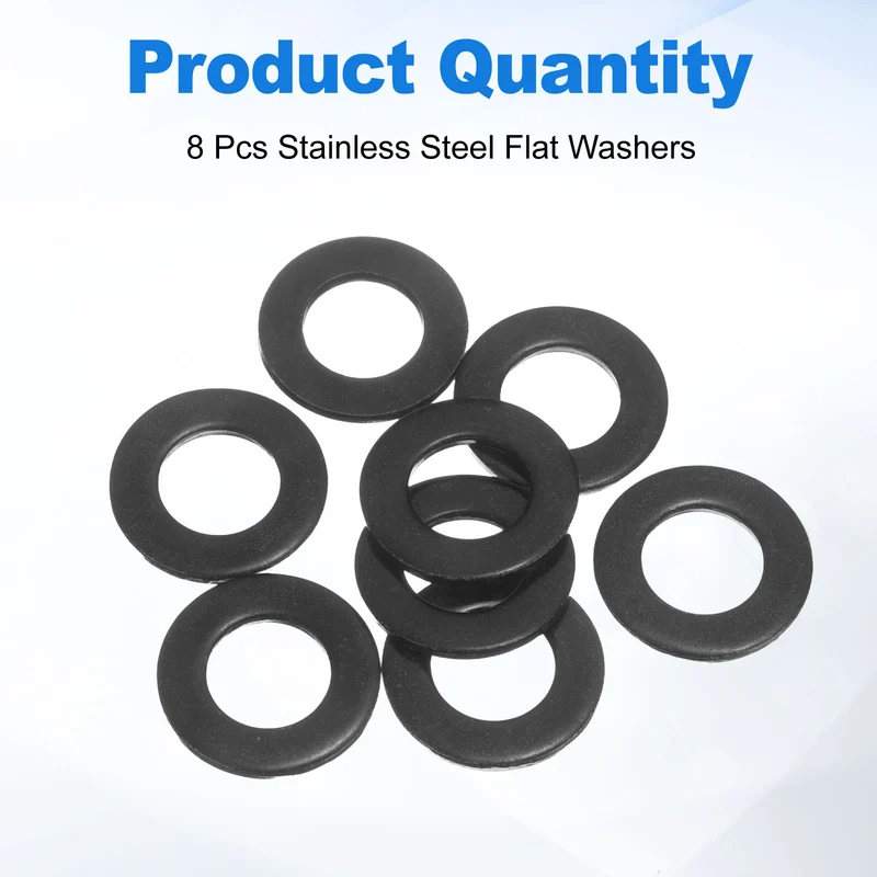 8Pcs M14 304 Stainless Steel Flat Washers ID 14mm OD 28mm Thick 2.5mm