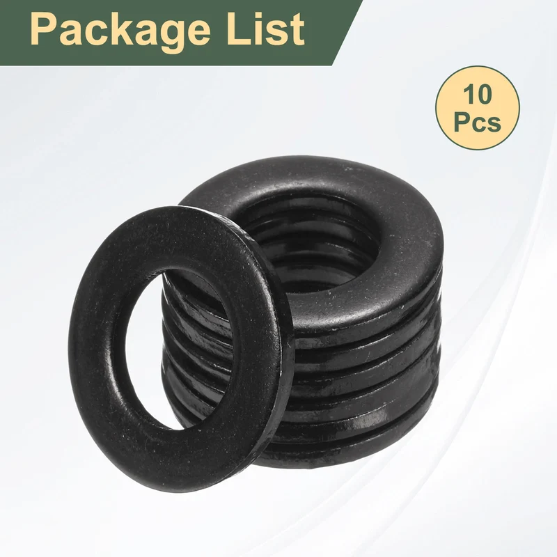10Pcs M12 Stainless Steel Flat Washer 24mm Outer Diameter Flat Washer]