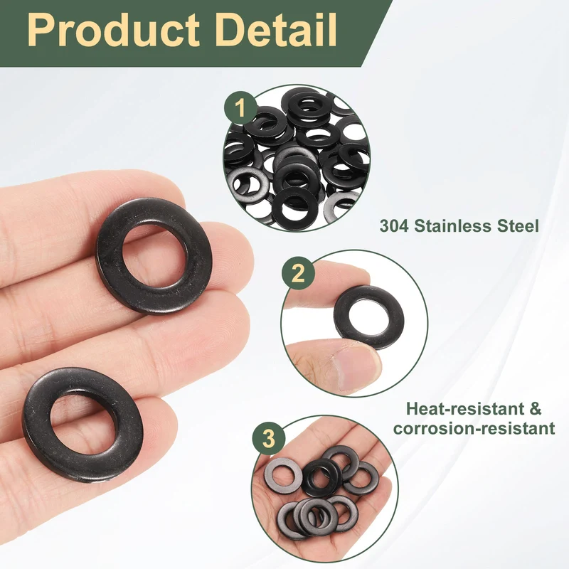 10Pcs M12 Stainless Steel Flat Washer 24mm Outer Diameter Flat Washer]