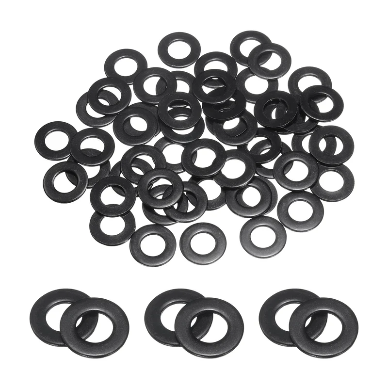 50 Pcs 5/16" Stainless Steel Flat Washers, 8.9mm ID x 17mm OD x 1.4mm Thick
