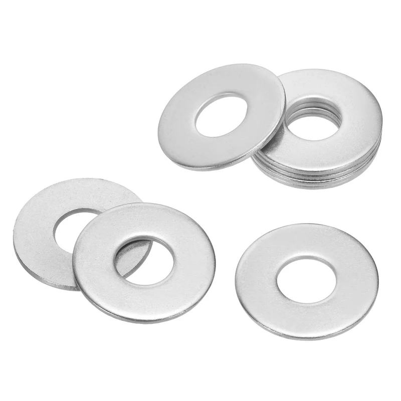 50Pcs 7/16" Stainless Steel SAE Flat Washers, 0.5" IDx1.25" ODx0.07" Thick