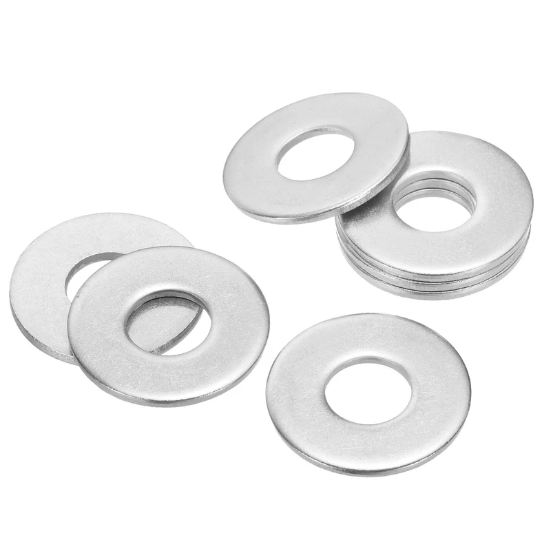 10Pcs 1/2" Stainless Steel SAE Flat Washers, 0.57" IDx1.37" ODx0.1" Thick