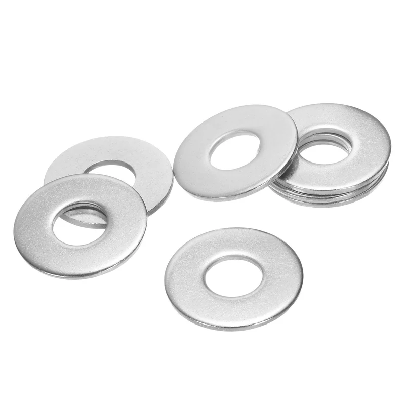 10Pcs 5/8" Stainless Steel SAE Flat Washers 0.71" ID x 1.75" OD x 0.11" Thick)