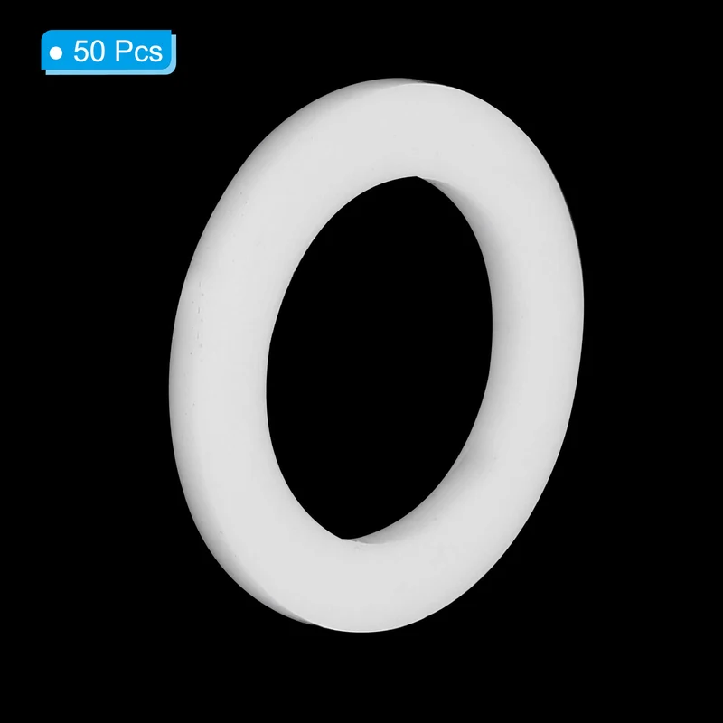 Flat Washers, 50 Pcs 24mm OD 16mm ID 2mm Thickness PTFE Seal Washers Flange Gasket Sealing Gasket for Faucet Pipe Water Hose